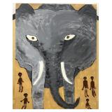 POKTA painting of elephant on canvas