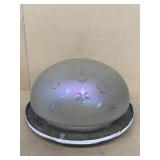 Ceiling mount antique glass shade
