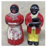 F&F black memorabilia salt and pepper shakers