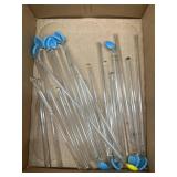 Glass cocktail swizzle sticks