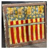 Folk-art Flag Window, patriotic
