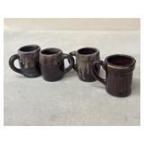 Miniature stoneware mugs