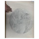 Original sketches of tigers and other animals by