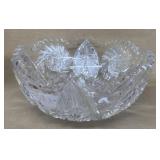 Lead crystal cut glass bowl