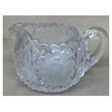 Lead crystal creamer and sugar dish
