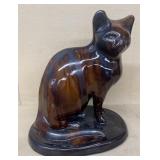 Rockingham Glazed Pottery Cat