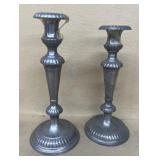 (2) Antique candleholders