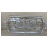Swan glass tray
