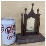 Antique miniature table top mirror