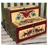 Paint decoration Breadbox, Tin