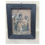 Sweetheart  gift antique print and frame