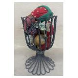 Antique wire basket with strawberries