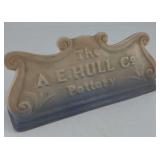RARE Hull Co. Pottery Advertising Plaque, Large