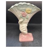 Hull Open rose hand fan vase 1268 1/2