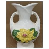 Hull Water Lily vase, L-2- 6 1/2, gloss