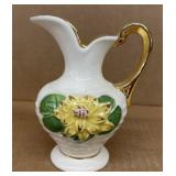 Hull Water Lily Pitcher, L-3  5 1/2, gloss