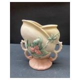 Hull wildflower double handled vase W  5 6 1/2