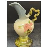 Hull blue gloss, Woodland pitcher W  6 6 1/4
