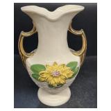 Hull Water Lily vase L11  9 1/2, gloss