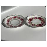 Bavaria decorative handpainted rose plates