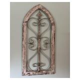 Wooden and metal wall decoration