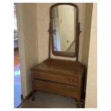 Oak Princess Dresser w/ Beveled Mirror