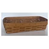 1991 longaberger basket with plastic dividers