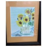 Watercolor of flowers by NL