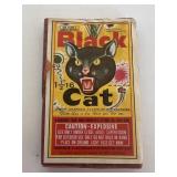 Black cat vintage fireworks paper label NO SHIPPIN