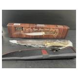 Sharp cutlery, copper guard, Bowie knife