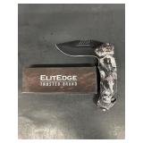 Elite edge pocket knife, skull heads