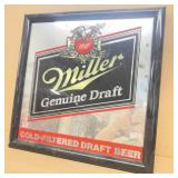 Miller genuine draft advertising mirror