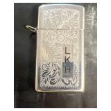 Zippo slim lighter LKH monogrammed