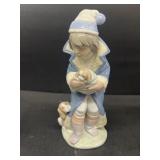 Lladro Friday's child girl with dogs 6019
