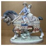 Lladro Valencian children on a horse,