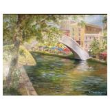 E. Thistlewaite 'San Antonio Riverwalk' painting