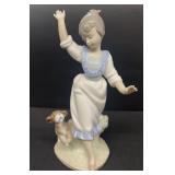 Lladro 6016 Wednesday's girl with dog