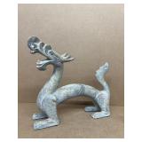 Dragon sculpture signed, Alva