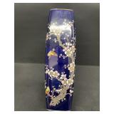 Hand-painted cobolt blue vase