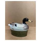 Porcelain duck candy dish