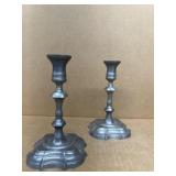 Pewter candleholders
