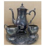 Silver plated tea set