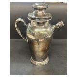 Silver on copper cocktail shaker