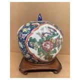 Oriental hand-painted Urn