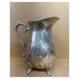 Silver plated water pitcher