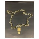 Master lock with a chain