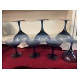 Blue wine glasses