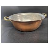 Copper pan brass handles