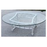 Wicker coffee table (Kept inside)