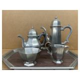 American pewter tea set